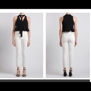 LIKELY Cropped Peplum Top
